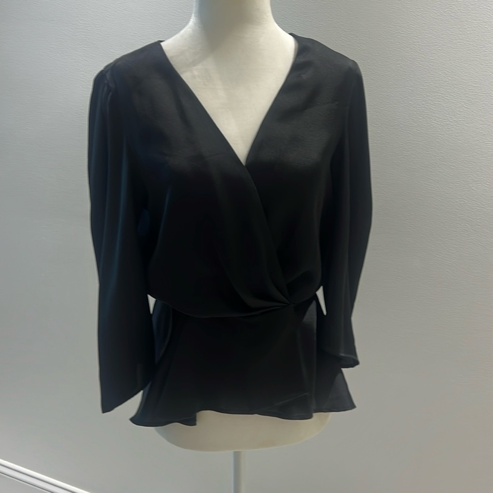 New with tags The Attico Camicia “Della” blouse top black size 38